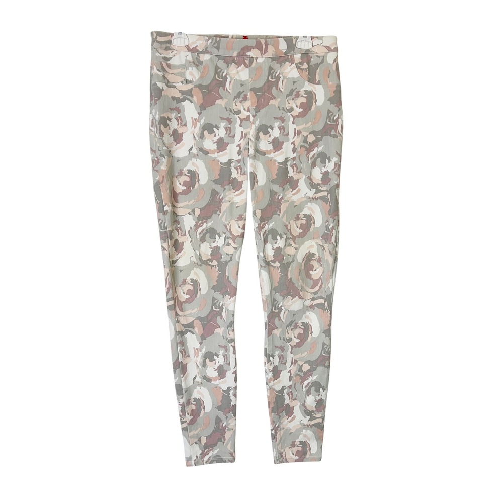 Spanx Pull On Jeanish Ankle Leggings Women's Large Floral Bloom